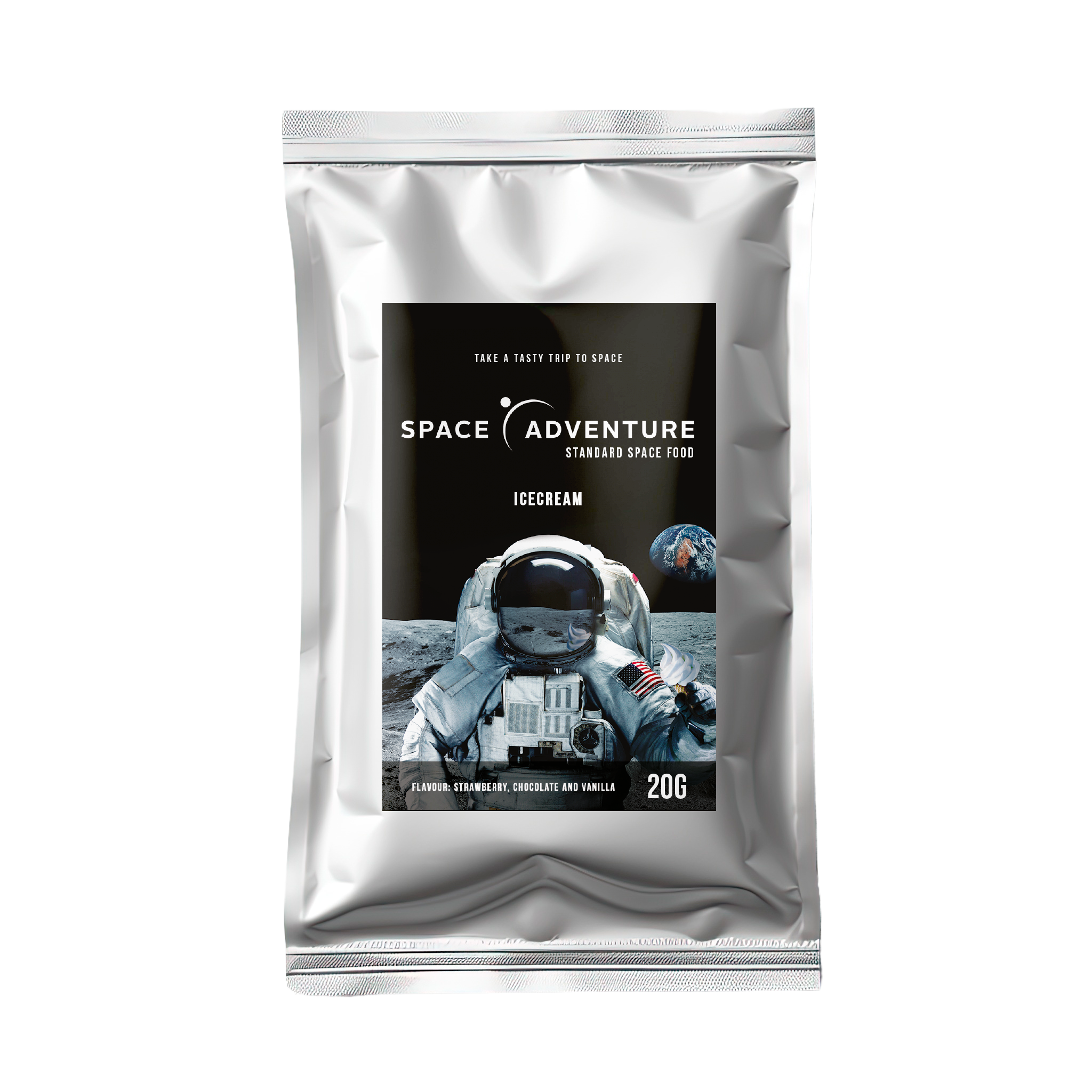 Comida de Astronauta NASA - Sorvete Liofilizado - Napolitano