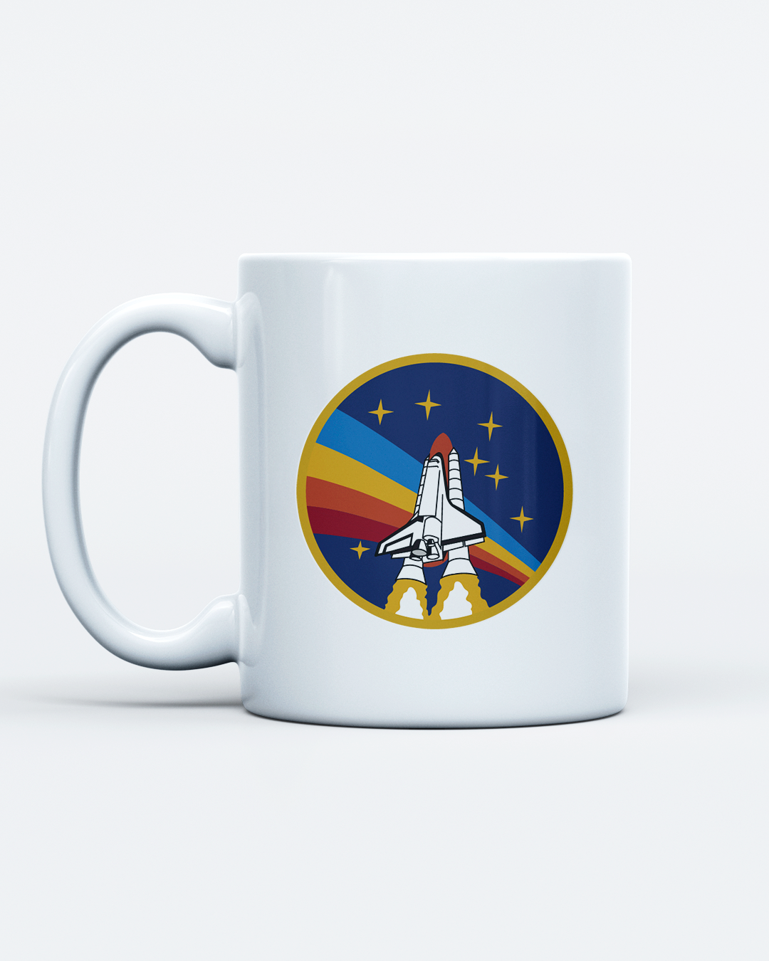 Caneca De Cerâmica Branca - Missão STS 27 NASA Worm