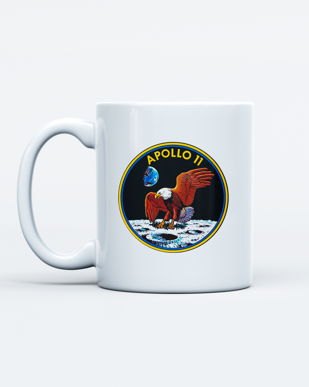 Caneca De Cerâmica Branca - NASA Missão Apollo 11