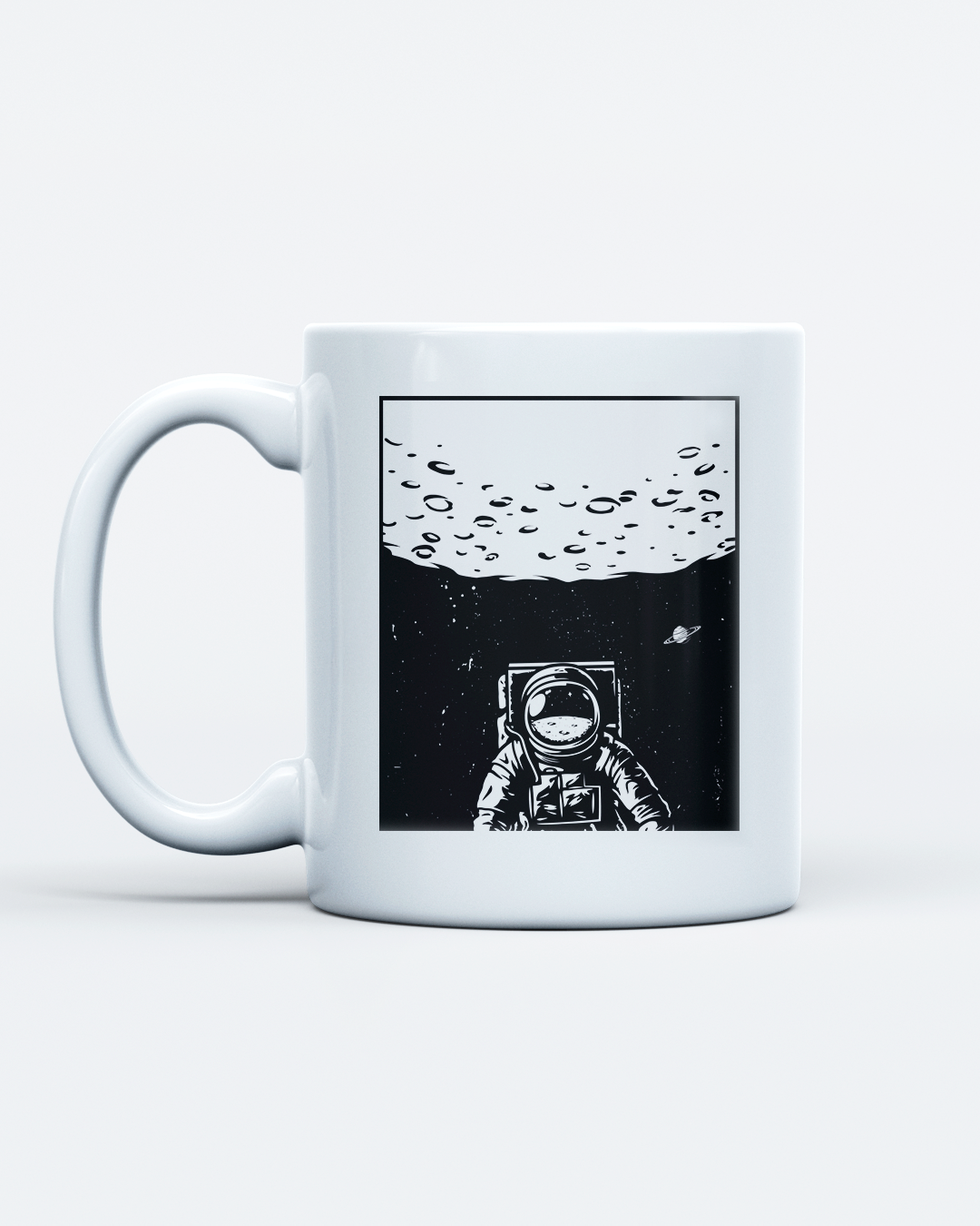 Caneca De Cerâmica Branca - Astronauta NASA Worm