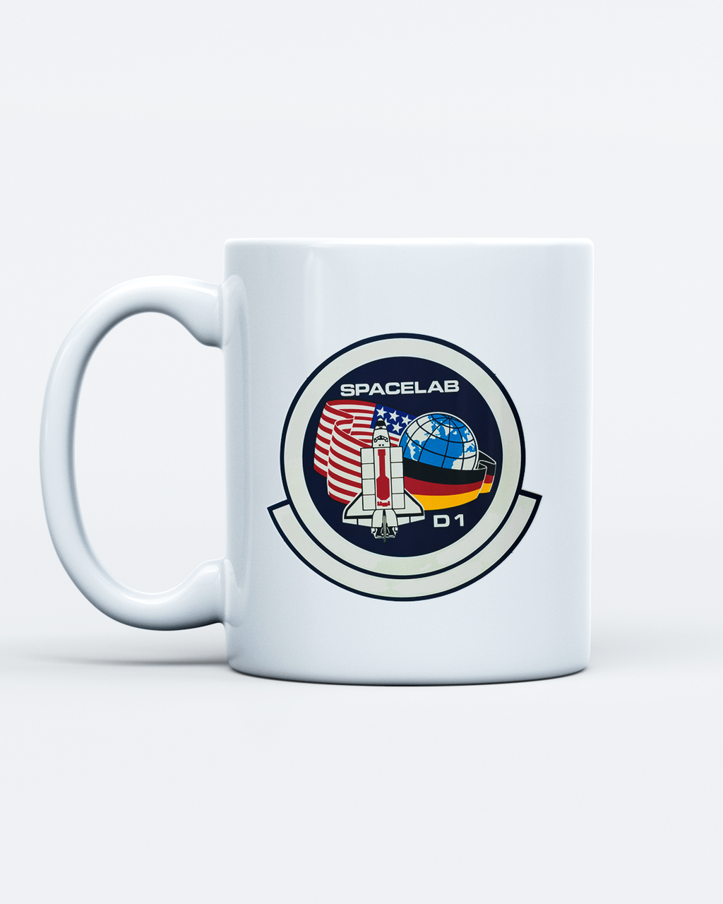 Caneca De Cerâmica Branca - Spacelab NASA Meatball