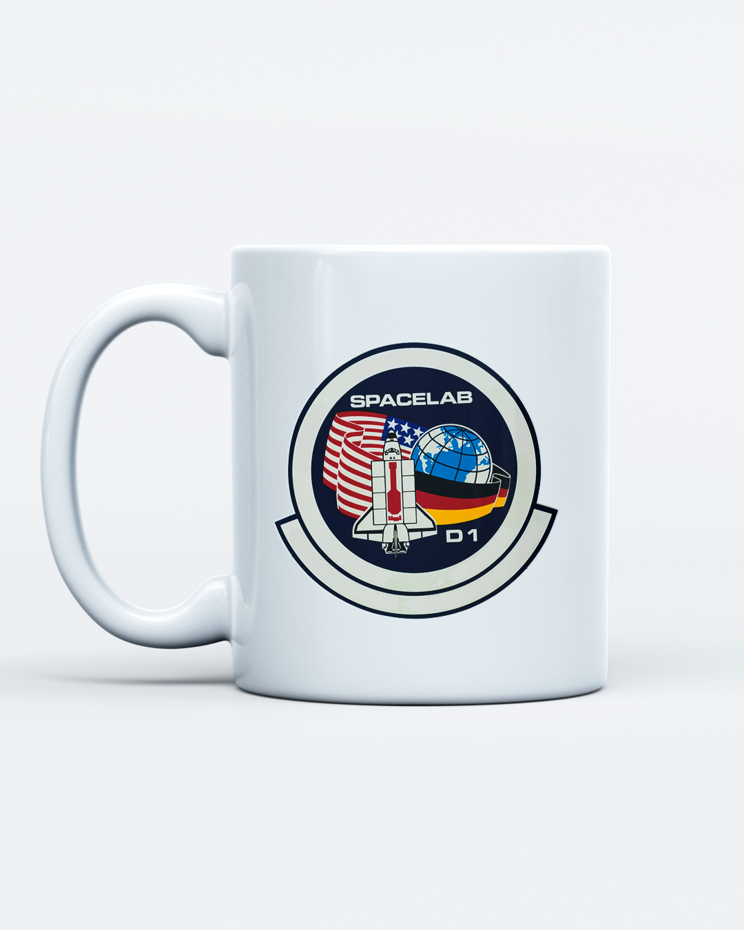 Caneca De Cerâmica Branca - Spacelab NASA Meatball