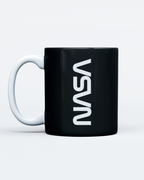 Caneca De Cerâmica Preta – Saturno NASA Worm
