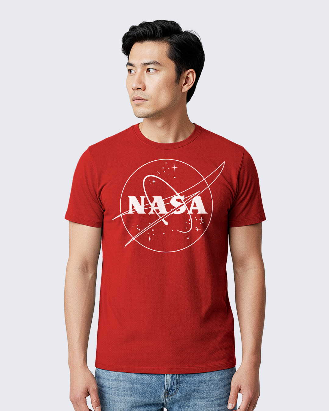 Camiseta Unissex Vermelha - 100% Algodão - NASA Meatball