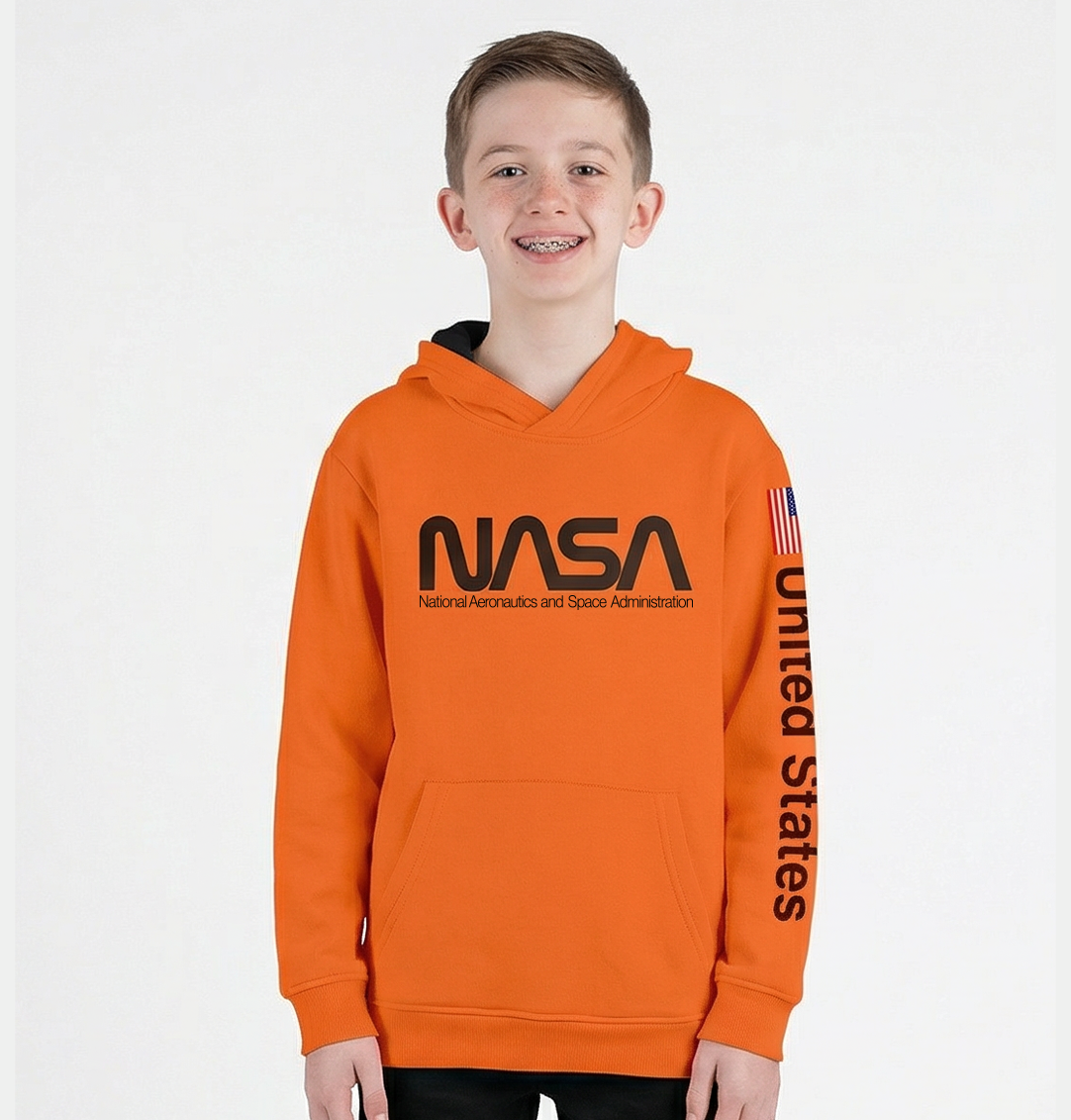 Moletom Infantil Laranja - NASA Worm