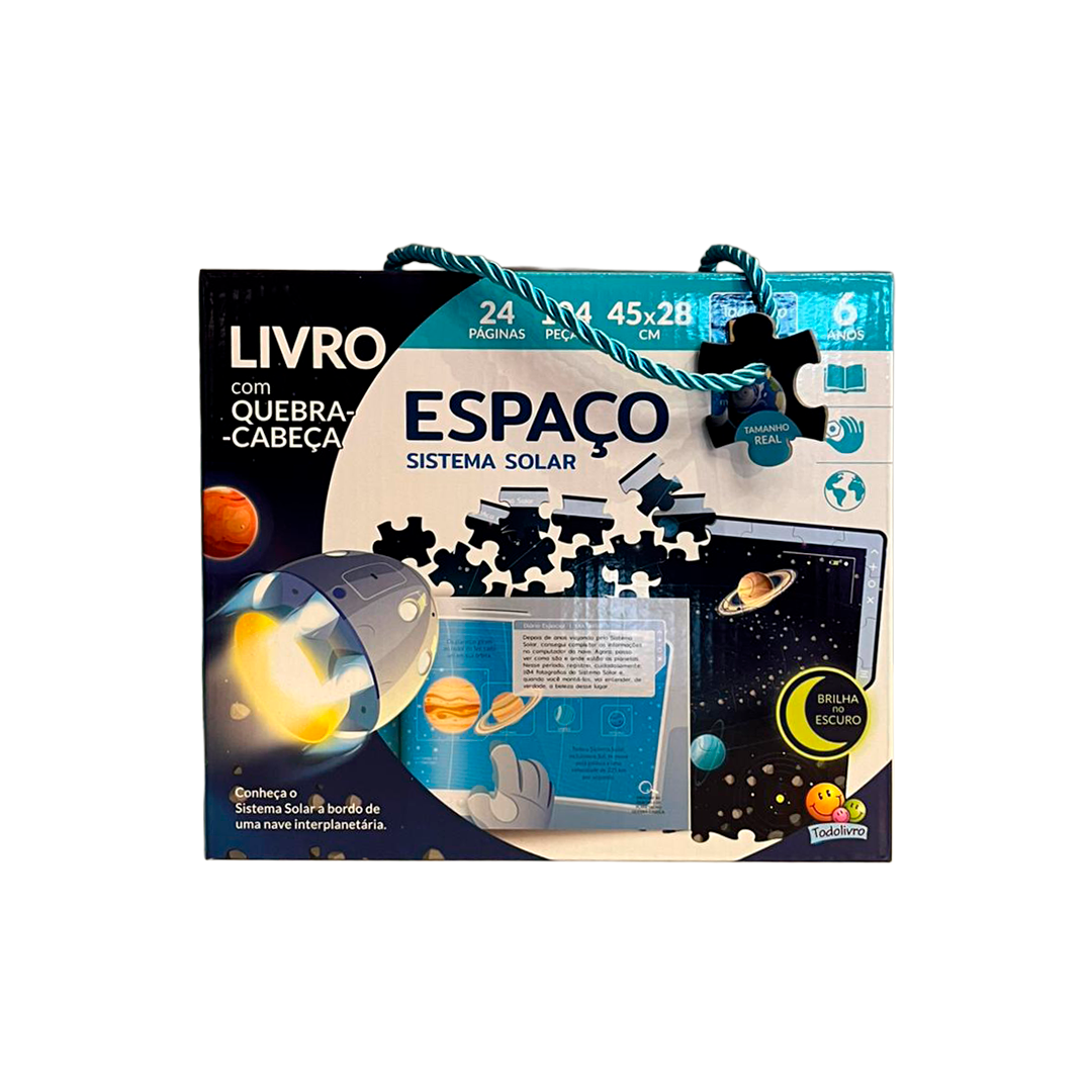 LIVRO - QUEBRA-CABEÇA - SISTEMA SOLAR 104 PEÇAS