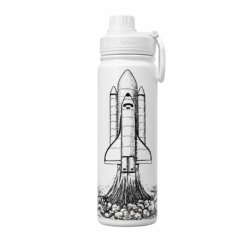 Garrafa térmica Branca 650ml - NASA