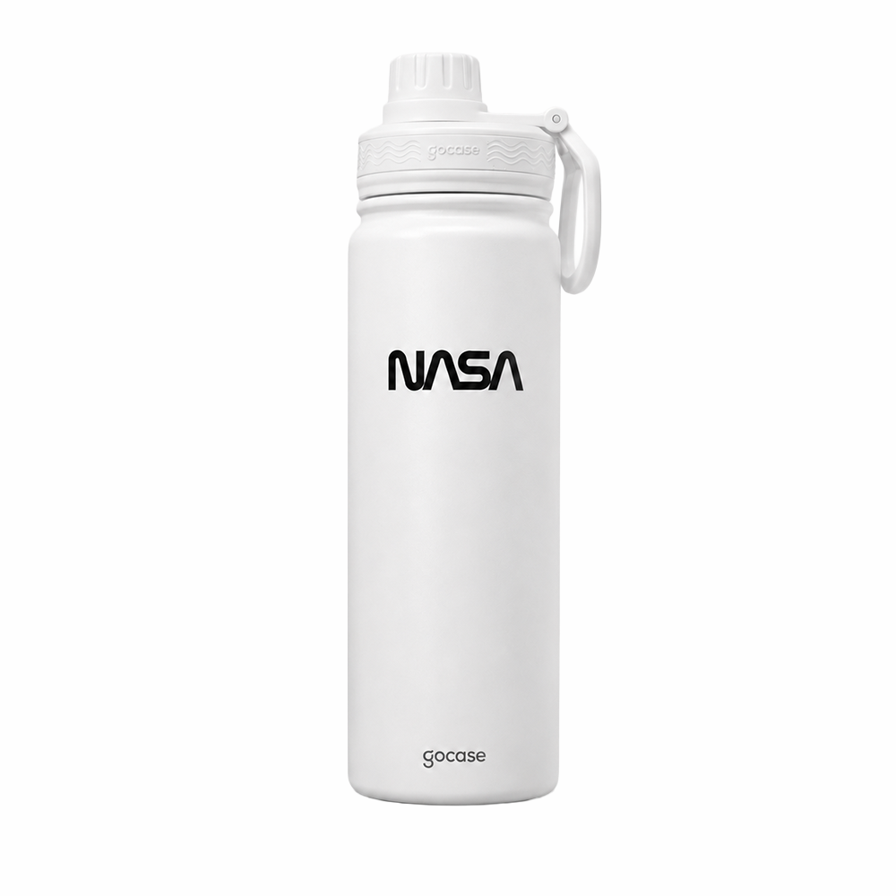Garrafa térmica Branca 650ml - NASA