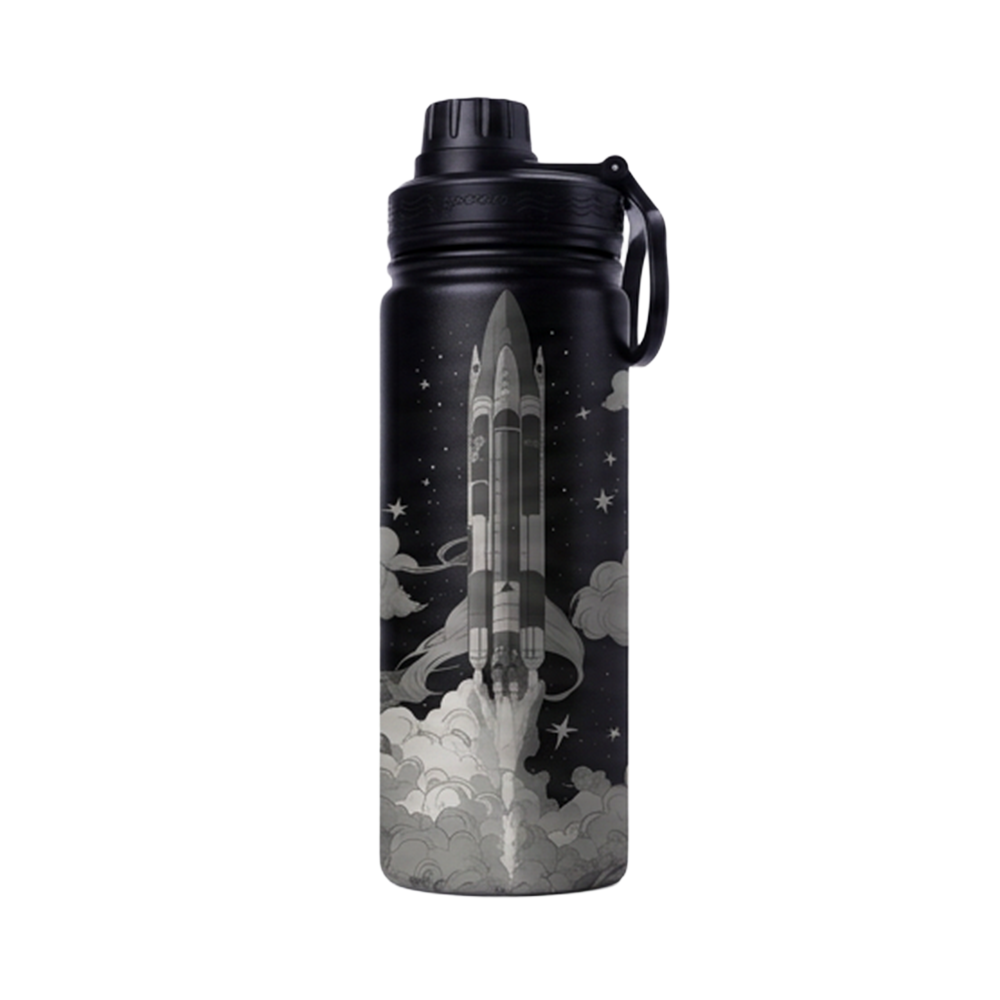Garrafa térmica Preta 650ml - NASA