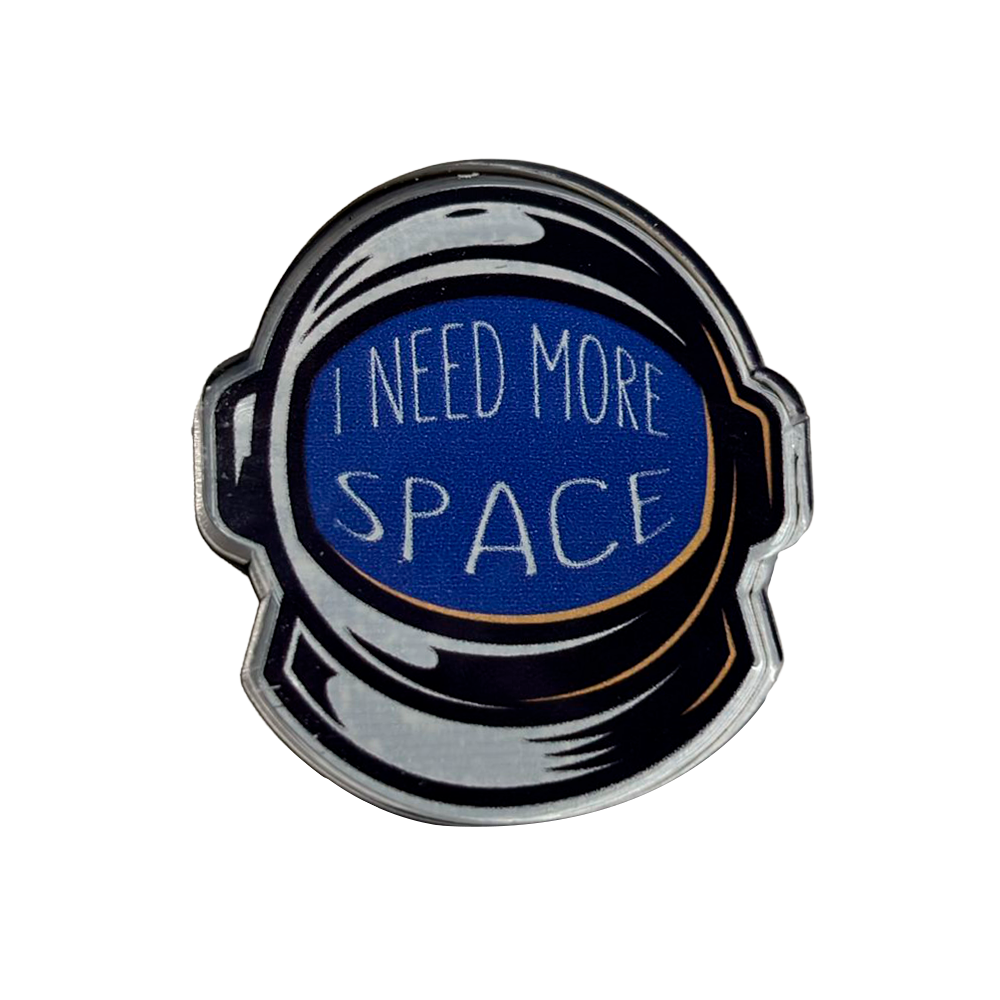 Imã em Acrílico - NASA Capacete "I Need More Space"