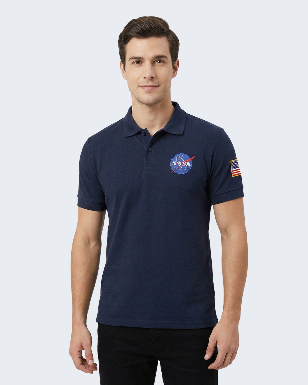 Camiseta Polo Azul Marinho - NASA Meatball