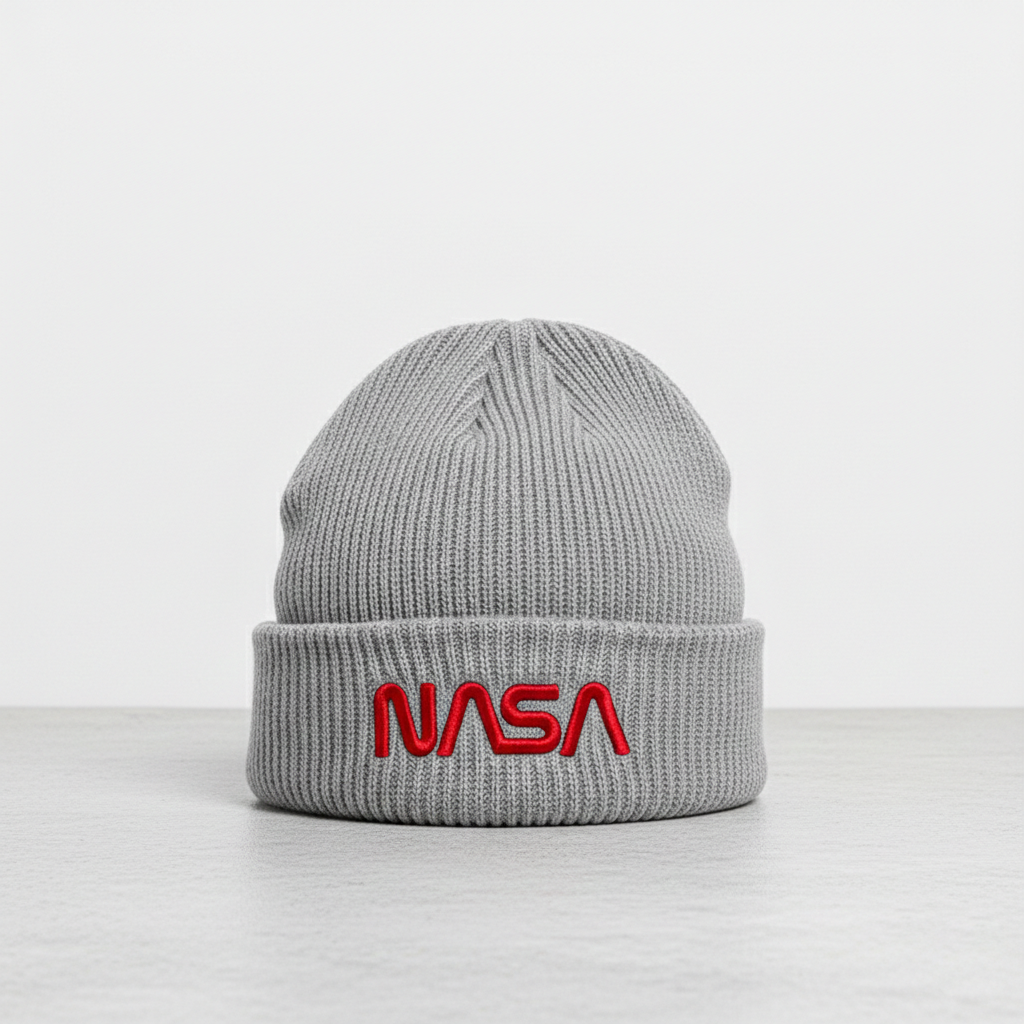 Touca Cinza- Logo NASA Worm